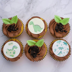 Big Green Dino Cupcakes