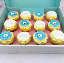 Load image into Gallery viewer, Fully Branded Double Logo Cupcakes (Vegan)