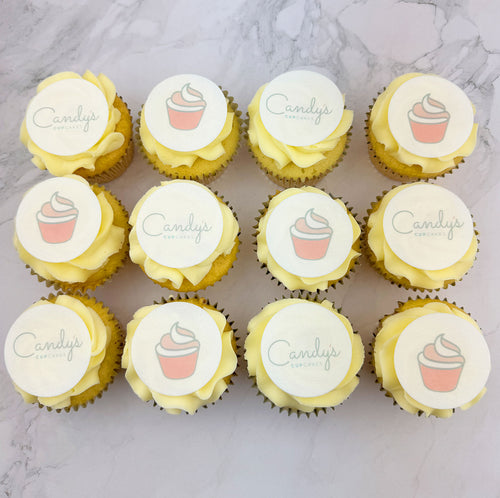 Fully Branded Double Logo Cupcakes