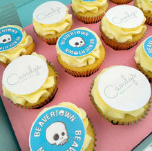 Load image into Gallery viewer, Fully Branded Double Logo Cupcakes (Vegan)