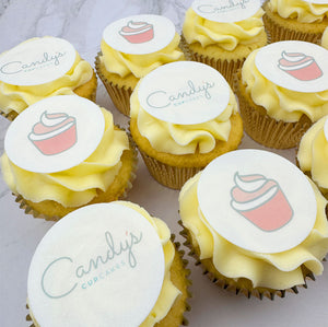 Fully Branded Double Logo Cupcakes (Vegan)