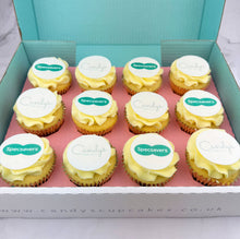 Load image into Gallery viewer, Fully Branded Double Logo Cupcakes (Vegan)