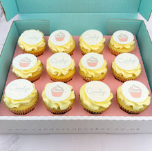 Load image into Gallery viewer, Fully Branded Double Logo Cupcakes (Vegan)