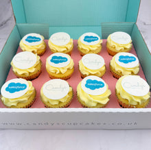 Load image into Gallery viewer, Fully Branded Double Logo Cupcakes (Vegan)