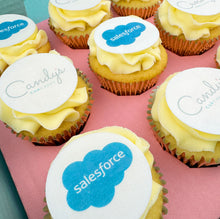 Load image into Gallery viewer, Fully Branded Double Logo Cupcakes (Vegan)