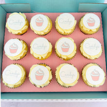 Load image into Gallery viewer, Fully Branded Double Logo Cupcakes (Vegan)