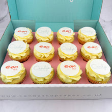 Load image into Gallery viewer, Fully Branded Double Logo Cupcakes (Vegan)