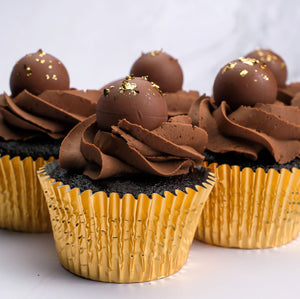 Gold Leaf Lindt Truffle Cupcakes