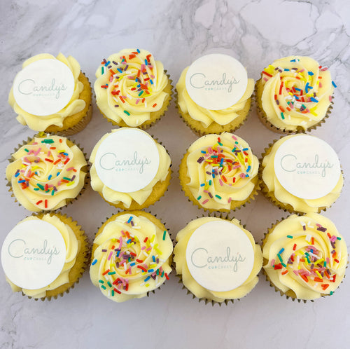 Half Branded Logo Cupcakes (Gluten-Free)