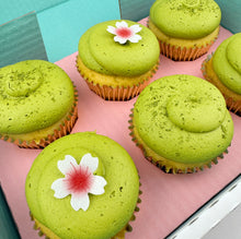 Load image into Gallery viewer, Matcha &amp; White Chocolate Cupcakes (Flavour of the Month)