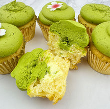 Load image into Gallery viewer, Matcha &amp; White Chocolate Cupcakes (Flavour of the Month)