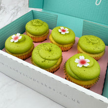 Load image into Gallery viewer, Matcha &amp; White Chocolate Cupcakes (Flavour of the Month)