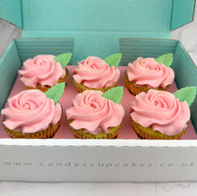 Load image into Gallery viewer, Mother&#39;s Day Pink Roses Cupcakes