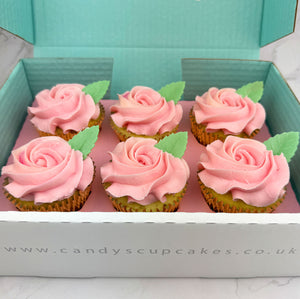 Mother's Day Pink Roses Cupcakes