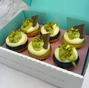 Pistachio & Lindt Chocolate Cupcakes (Flavour of the Month)