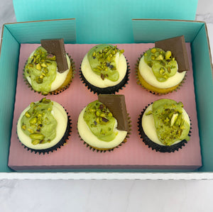 Pistachio & Lindt Chocolate Cupcakes