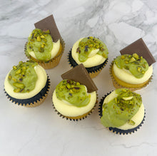 Load image into Gallery viewer, Pistachio &amp; Lindt Chocolate Cupcakes (Flavour of the Month)