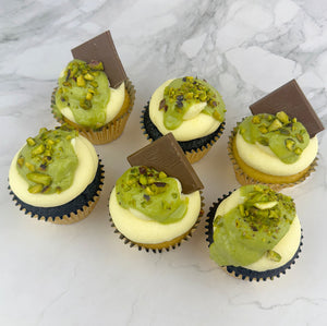 Pistachio & Lindt Chocolate Cupcakes