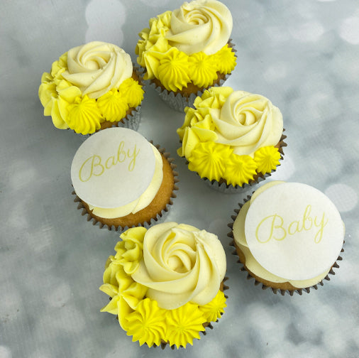 Neutral baby shower store cupcakes