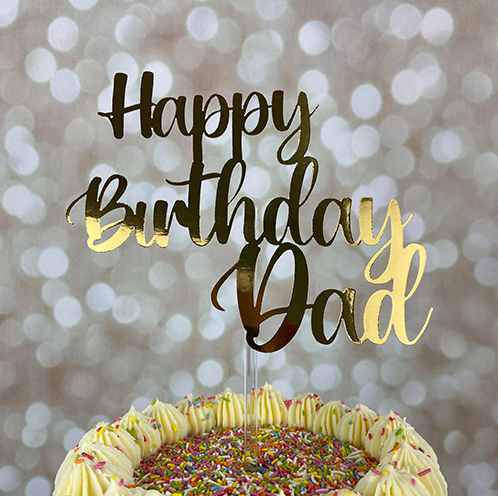Cake Topper Gold Super Dad – The Cake People